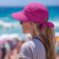 thumbnail image 2 of Breezora 2 in 1 Womens Sun Visor Sun Hat Zipper Off Ponytail Friendly Lightweight Summer Cap, 2 of 9