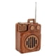 thumbnail image 2 of Radio con altavoz y Bluetooth Retro, sonido HiFi de grano de madera sin pérdidas, compatible con tarjeta de memoria de disco U, Altavoz Bluetooth con Radio FM, 2 of 5