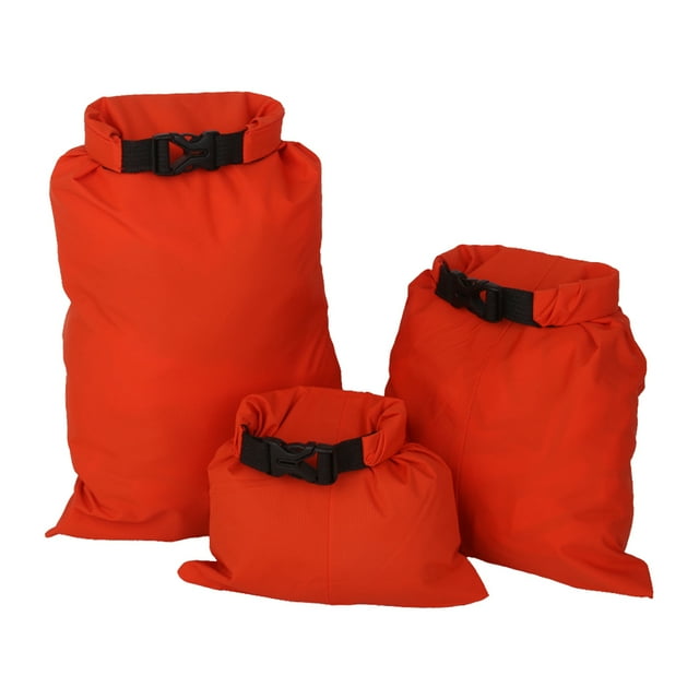 3 Piezas Impermeable Bolsa de Almacenamiento de Seco Bolsa Piragüismo Rafting Camping Naranja Zulema Bolsa de acampada