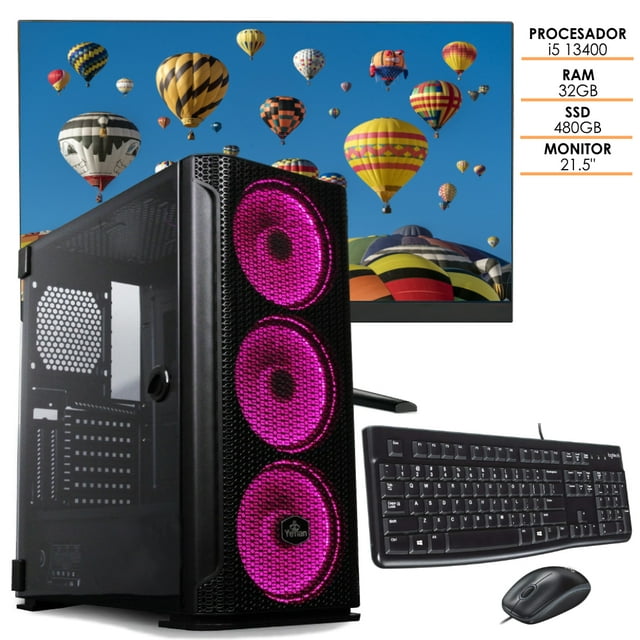PC última generación Intel i5 13400 Super Tienda RAM 32GB SSD 480GB 500W 80plus monitor 21.5”