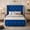 Blue, variant on Catrimown Queen Size Bed Frame, Upholstered Platform Bed Frame with Wingback Diamond Tufted Headboard, Black
