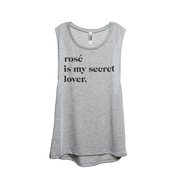 Thread Tank Rose Is My Secret Lover Women's Sleeveless Muscle Tank Top Sport Grey Small