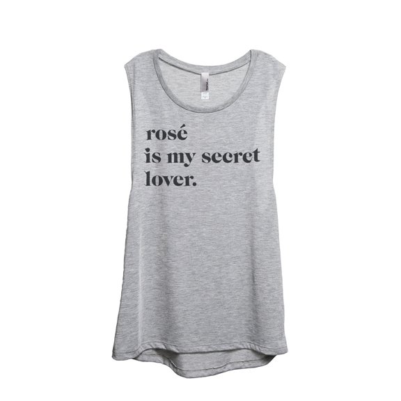 Thread Tank Rose Is My Secret Lover Women's Sleeveless Muscle Tank Top Sport Grey Small