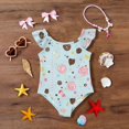 thumbnail image 5 of Abcomgle Kids Bathing Suits Girls Ruffled Stretchy One Piece Girls Swimsuit Cute Candy Graphic Bathing Suits for Girls, 5 of 7