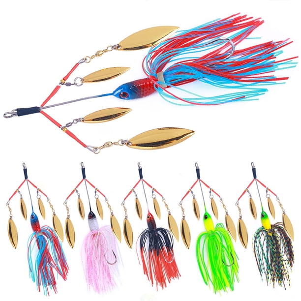 Cebo giratorio artificial de 13 cm con cebo giratorio de lentejuelas para pesca de lubina (verde)
