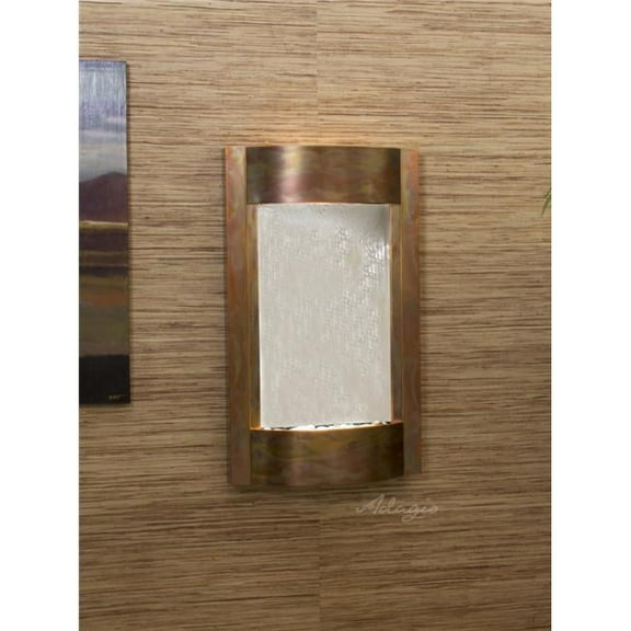 Adagio SWA1040 Serene Waters Rustic Copper Silver Mirror Wall Fountain