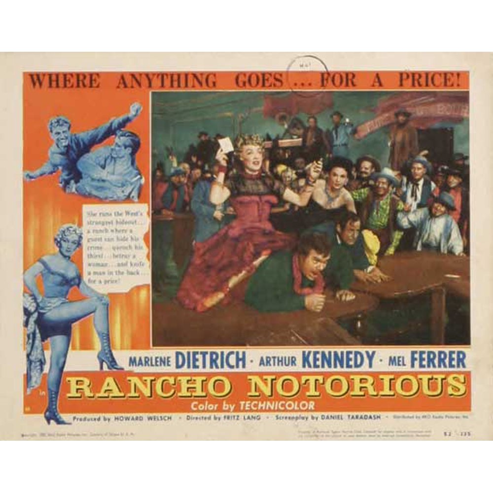 Rancho Notorious movie POSTER (Style C) (11" x 14") (1952) Walmart