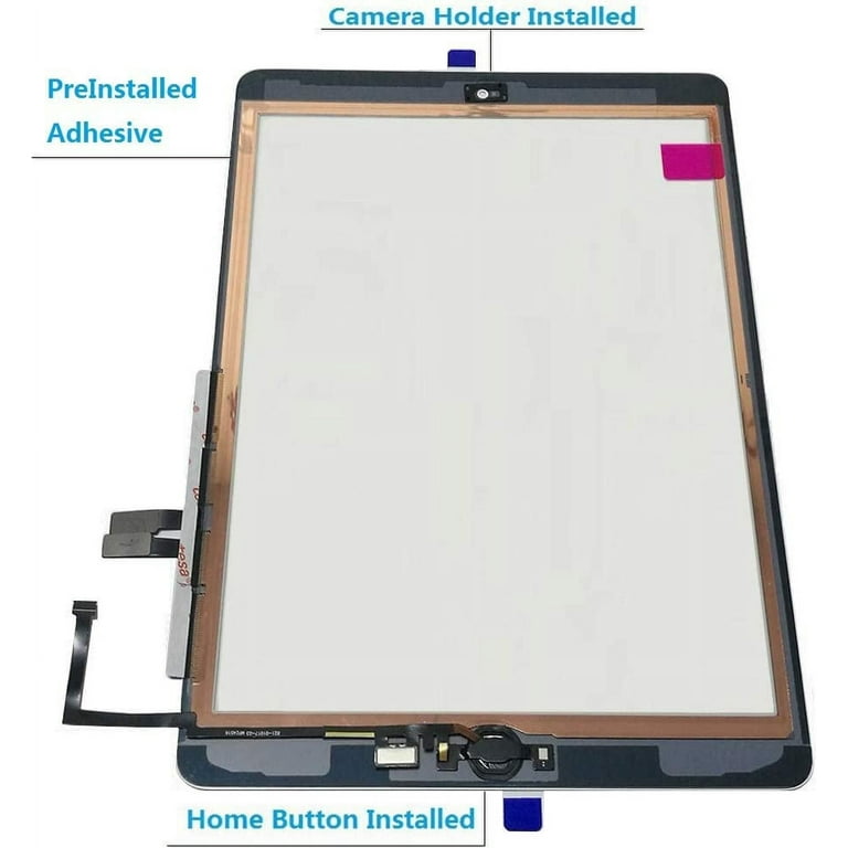 for White iPad 6 2018 6th Generation A1893 A1954 Touch Screen Digitizer Assembly Replacement with Home