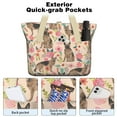 thumbnail image 2 of Tote Bag for Women - German Shepherd with Flowers Shoulder Bag - Large Utility Work Duffle Bag with Zipper Handbag for Travel, Work, Sprots, 2 of 5