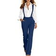thumbnail image 6 of hotojiny Jumpsuits for Women Casual Business Dress Pants with Adjustable Suspenders Long Pants Rompers with Removable Straps, 6 of 7