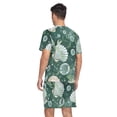 thumbnail image 2 of joogoo Men's Pajama Set Seashells Seaweed and Bubbles V-Neck Pj Shorts Set 2 Piece Loungewear Sleepwear S, 2 of 7