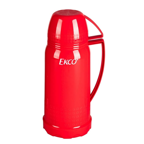 Termo de 1 litro Ekco Classic de Polipropileno Color Rojo con Tapa-taza y Tapa anti-derrames EKCO 25113