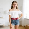 thumbnail image 2 of Kids Adjustable Heart Buckle Belt Fashion Cute Hollow Out Design Waistband for Girls and Boys, 2 of 4