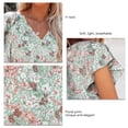 thumbnail image 2 of Blusas Bohemias Para Mujer, Blusas Para Mujer De Manga Corta, Lavables A Máquina, Sueltas, Cómodas, A La Moda, Con Estampado Floral, Transpirables Para La Vida Diaria ANGGREK AH2943, 2 of 5