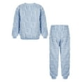 thumbnail image 2 of TiaoBug Kids Girls Boys Winter Thicken Warm Flannel Thermal Underwear Set Blue 5-6, 2 of 7