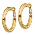 thumbnail image 6 of 14K Yellow Gold 4X20mm Polished Round Hoop Earrings, 6 of 7