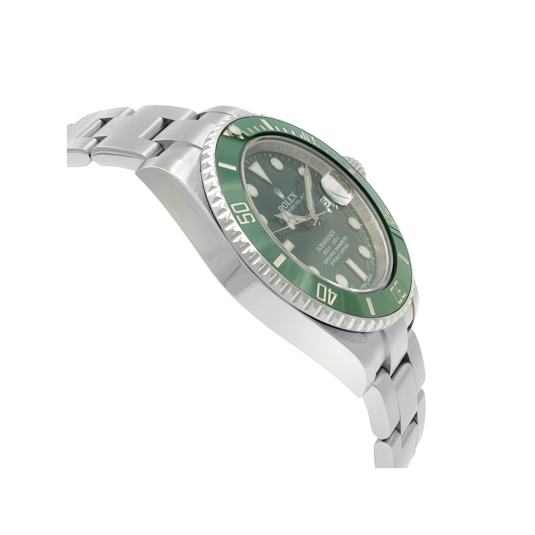 Custom Hulk Submariner Watch - Green Sunburst Green Bezel