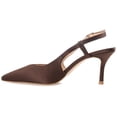 thumbnail image 3 of Journee Womens Knightly Sling Back Mid Stiletto Pointed Toe Pumps, Widths Available, 3 of 10