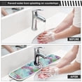 thumbnail image 5 of Spring Summer Dragonfly Floral 2PCS Faucet Absorbent Mat Kitchen Faucet Sink Splash Guard Microfiber Cloth Faucet Splash Catcher Water Absorbent Mat Behind Faucet, Faucet Mat for Kitchen Sink 30x5in, 5 of 7