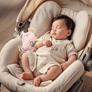 Sleep Soothing Plush Pad 3 Adjustable Vibration Modes Cartoon Bunny Calming Cushion with Teething Ring