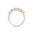 thumbnail image 6 of White Moissanite Lab Created Diamond Five Stone Half Eternity Engagement Wedding Band Ring 14K Solid Rose Gold(G-H Color,VVS1 Clarity,1.25 Cttw)-8.5, 6 of 8