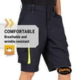thumbnail image 5 of Pioneer Hi Vis Safety Cargo Pants - Convertible Zip-Off Work Shorts - Reflective Tape - Navy - 32" Length, 5 of 9