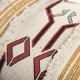 thumbnail image 2 of Ivory Red Southwestern Pattern Lumbar Pillow, 2 of 4