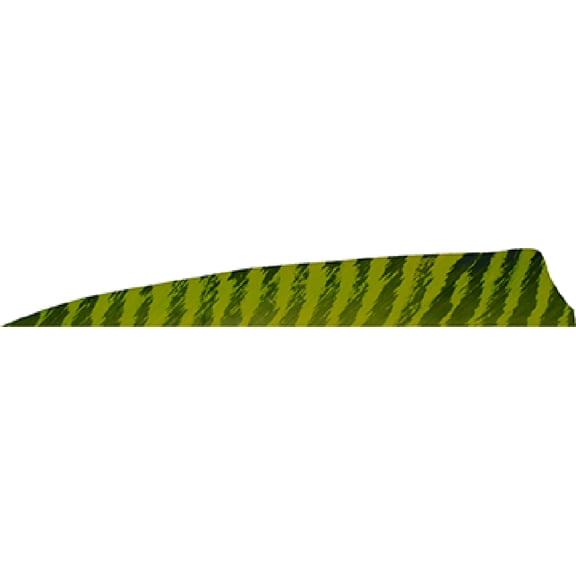 Gateway Shield Cut Feathers Barred Chartreuse 4Inch Lw 50 Pk