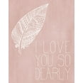 thumbnail image 2 of Kimberly, Allen 12x14 Black Ornate Wood Framed with Double Matting Museum Art Print Titled - I Love you Dearly Pink, 2 of 4