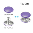 thumbnail image 3 of 100 Sets Leather Rivets 8mm Double Cap Rivets 7mm Height Studs Purple, 3 of 6