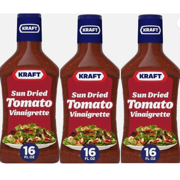 Sun Dried Tomato Vinaigrette Dressing, 3-Count, 16 oz