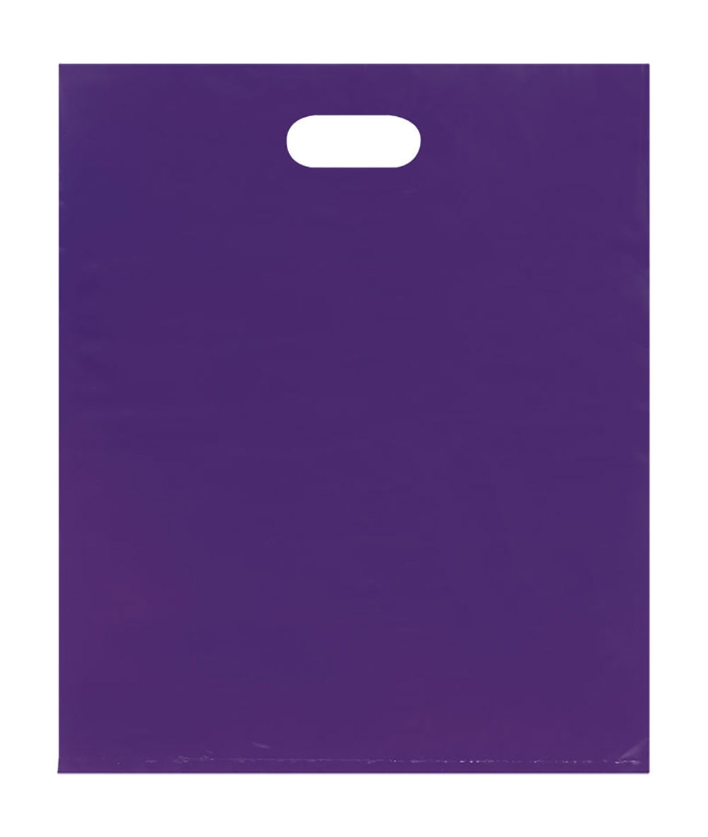 Merchandise Bags Lightweight Purple (15x18) Pack of 500