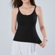 thumbnail image 4 of Pijama de manga corta para mujer, de verano, transpirable, con tirantes y almohadillas para el pecho. Blusa de poliéster para mujer., 4 of 9