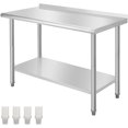 thumbnail image 1 of 48x24 In NSF Stainless Steel Prep Table with Adjustable Undershelf Heavy Duty Commercial Work Table for Kitchen Restaurant Home Hotel Use, 1 of 7