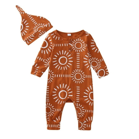 

Qufokar Logo Carters Baby Boy Cotton Clothes Baby Girls Boys Cotton Patchwork Autumn Long Sleeve Romper Bodysuit Hat Cap Clothes