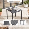 thumbnail image 4 of MOALCOFER 3 Piece Steel Rocking Patio Bistro Set with Adjustable Footrest, White, 4 of 7