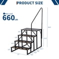 thumbnail image 1 of GloryStar Stable Heavy Duty RV Steps, Universal Stair Ladder with Handrail for Travel Trailers, Pools, and Trampolines, 1 of 7