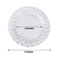 thumbnail image 3 of Efavormart Set of 10 - 7" Clear Round Disposable Plastic Salad Dessert Plates With Basketweave Rim for Weddings, Birthdays, Parties, Gathering, Graduation Ceremonies, Special Events, 3 of 9