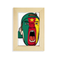thumbnail image 1 of El Camerún bandera mascara facial gritando Cap Escritorio de madera Arte Pintura 5x7 pulgadas marco de foto foto, 1 of 4