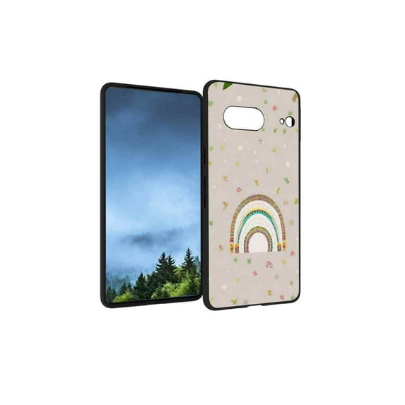 Boho-rainbow-4 Phone Case, Degined for Google Pixel 7 Case Men Women, Flexible Silicone Shockproof Case for Google Pixel 7