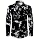 thumbnail image 1 of Camisa nueva para hombre, camisa informal con estampado de rayos, camisa de fiesta con solapa, diseño de diseñador de lujo a la moda, camisa de tela cómoda con botones, 1 of 6
