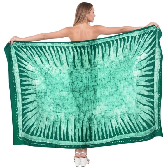 HAPPY BAY Women's Bikini Wraps Beach Wrap Sarong Cover up Skirt Bathing suit Swimsuit Cover Ups for Swimwear Women One Size Batik, Shamrock