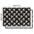 thumbnail image 6 of Black Red Skull Burst Pattern Summer Placemats Table Placemats Set Of 4-Linen Kitchen Washable Placemats Table Mats 11.8"x17.7" Non-Slip Heat Resistant, 6 of 6