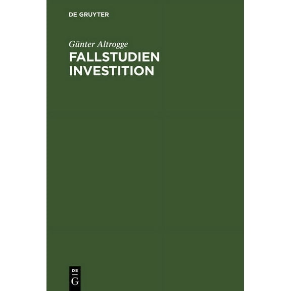Fallstudien Investition, (Hardcover)