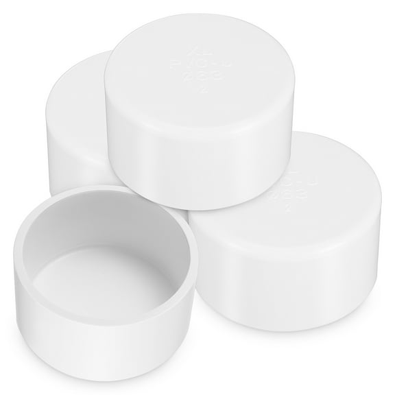 HOMEMAXS 4 Pcs Pvc Pipe End Caps Pvc Pipe Fitting Pvc Pipe Caps Sprinkler Fittings Pipe Plug Socket Fittings 60mm For Home Industrial