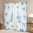 thumbnail image 2 of Homewish Cartoon Monogrammed A Black Out Curtains for Teens, Watercolor Bow-tie Curtains Pack of 2 (42x63 Each), Blue Kawaii Letter Bedroom Curtains, Living Room Curtains Decor, 2 of 6