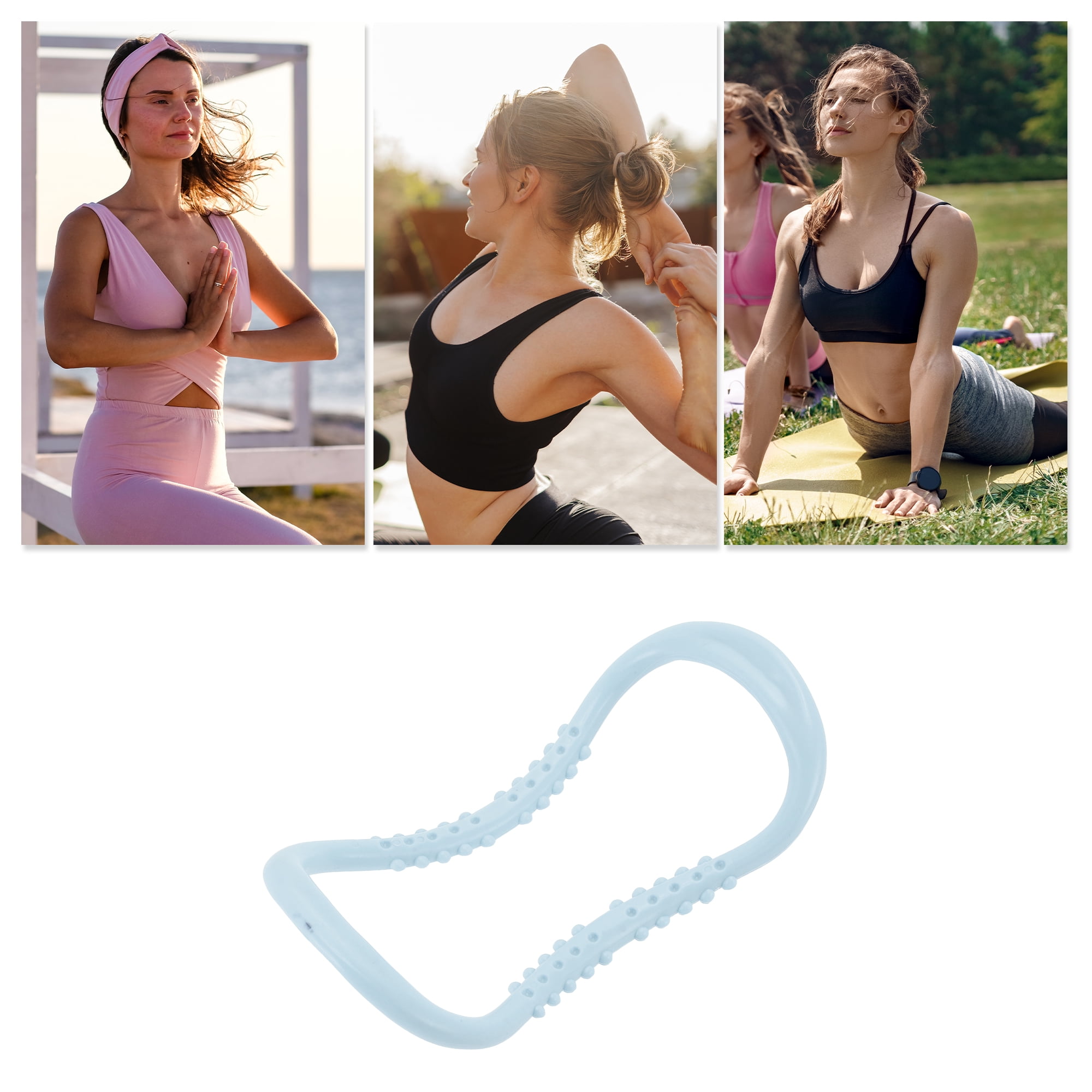 Unique Bargains Yoga Ring Exercises for Yoga and Home Fitness Blue