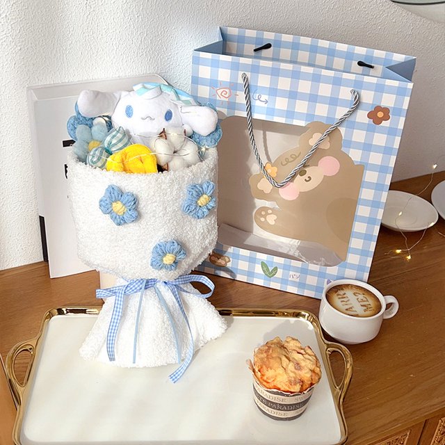 Sanrio Kuromi Cinnamoroll MyMelody Pompompurin Hello Kitty Kawaii Dibujos Animados Ramo De Muñecas Anime Chica Lindo Cumpleaños De San Valentín Fivean unisex