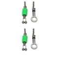 thumbnail image 3 of Indicadores de mordida Wosthever Conector de pesca acero inoxidable anillo sólido giratorio Verde 2piezas, 3 of 6