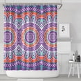 thumbnail image 2 of Mystic Ethnic Sacred Mandala Bathroom Curtain, Zen Meditation Symmetrical Pattern, 84x72 Inch Waterproof Polyester for Home & Hotel, 2 of 5